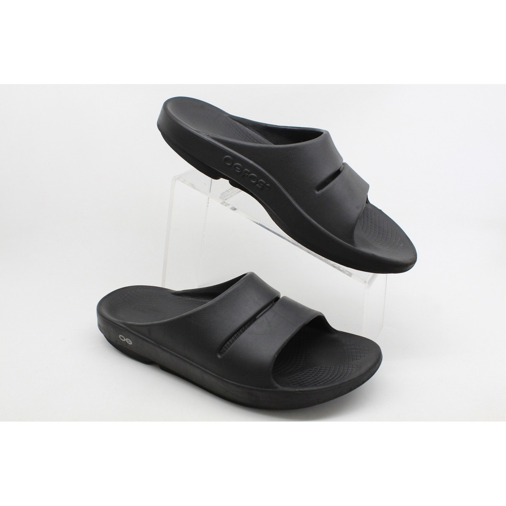 OOFOS Ooahh Slide Sandals Black Recovery Footwear Men 11 Women 13 EU 44